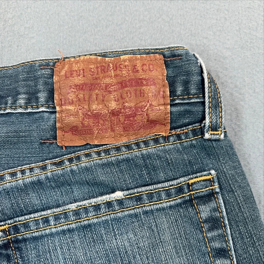 Levis 527 Low Boot Cut Jeans Mens W33 L30 Medium Wash Blue Denim 100% Cotton